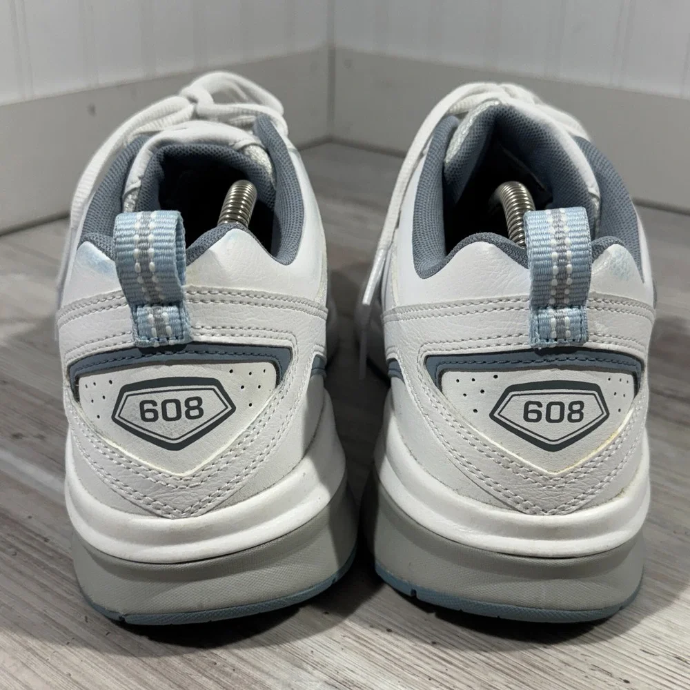 New Balance 608 Women's White Light Blue‎ Size 12 D WX608WB5